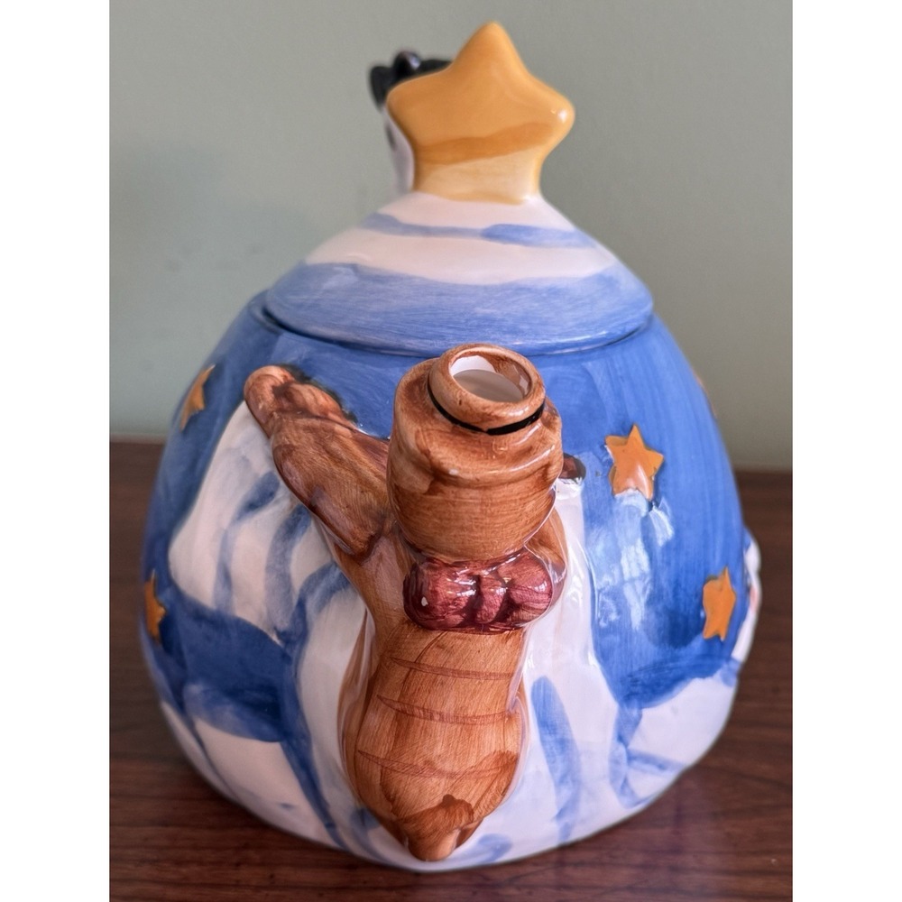 Vintage Nursery Rhyme The Cow Jumped Over The Moon Ceramic Teapot